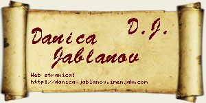 Danica Jablanov vizit kartica